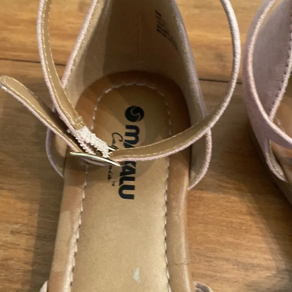MakaLu California Size 9 Sandals Pink Suede - Picture 6 of 12